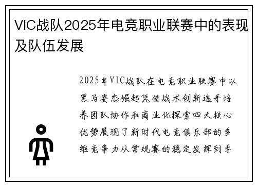 VIC战队2025年电竞职业联赛中的表现及队伍发展